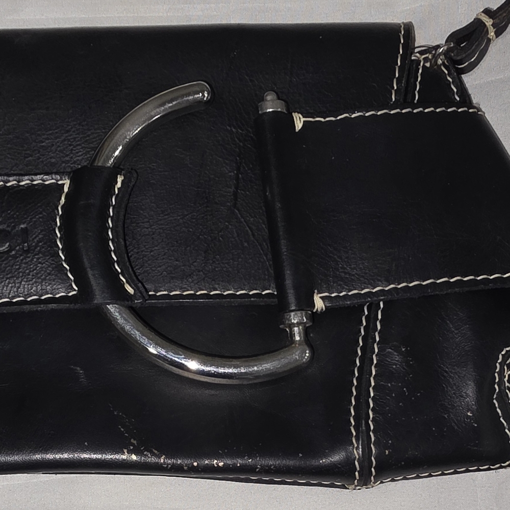 Gucci Black Leather Clutch with Silver Horsebit Detail - Picture 5 of 10
